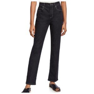 Eileen Fisher Black Organic Cotton Stretch Straight Jean Size 6 Petite